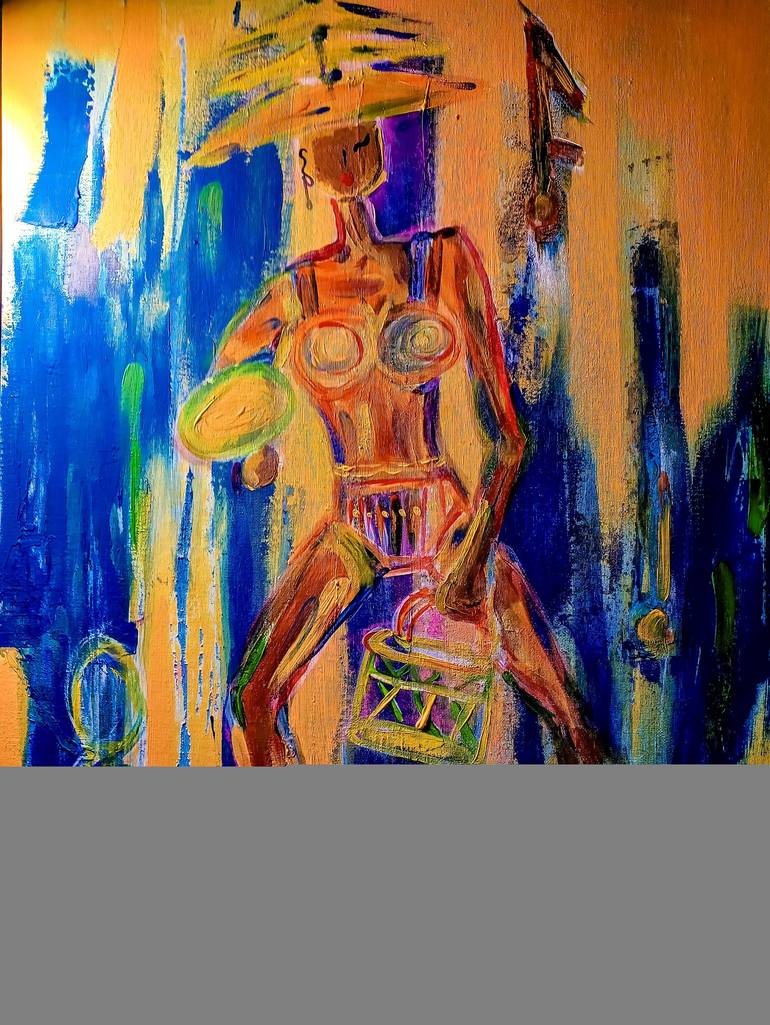Original Abstract Expressionism Performing Arts Painting by Zulma Brooks