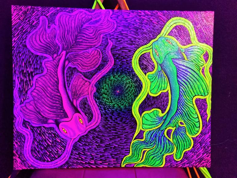 Original Abstract Animal Painting by Andres Indio