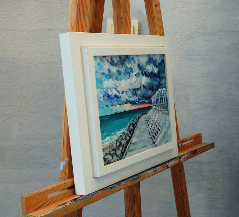 Original Impressionism Seascape Painting by Daria Shabadash