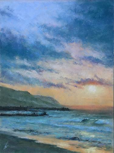 Original Impressionism Seascape Drawings by Juan Pastor de la Puente