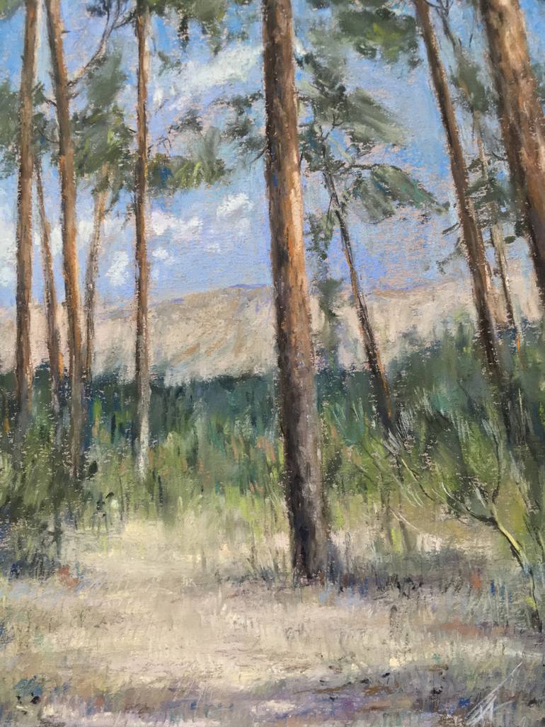Original Impressionism Landscape Drawing by Juan Pastor De La Puente
