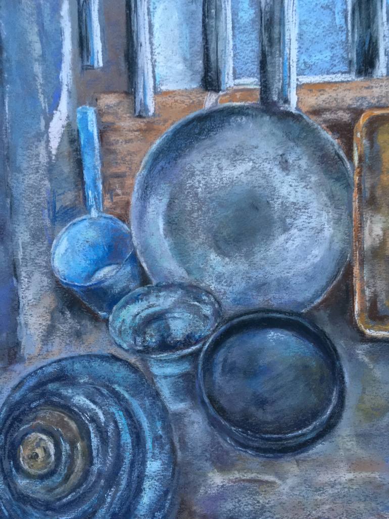 Original Impressionism Still Life Drawing by Juan Pastor De La Puente