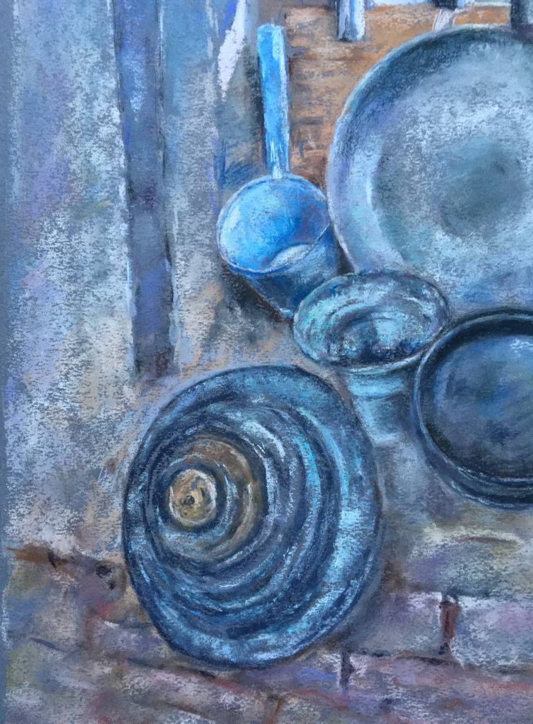 Original Impressionism Still Life Drawing by Juan Pastor De La Puente