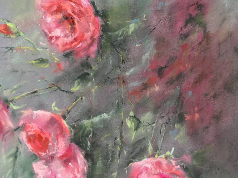 Original Impressionism Floral Drawing by Juan Pastor de la Puente