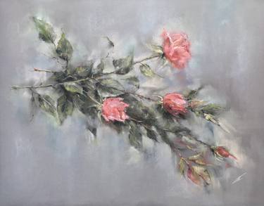 Original Impressionism Floral Drawings by Juan Pastor de la Puente