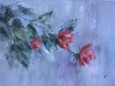 Original Impressionism Floral Drawings by Juan Pastor de la Puente