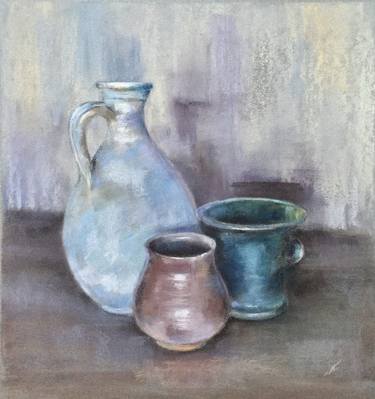 Original Impressionism Still Life Drawings by Juan Pastor de la Puente