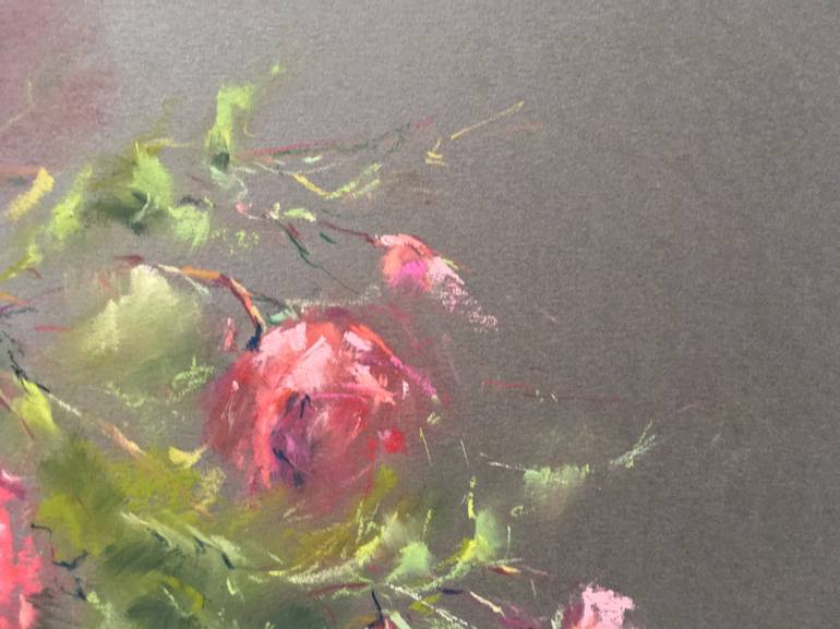 Original Impressionism Floral Drawing by Juan Pastor de la Puente