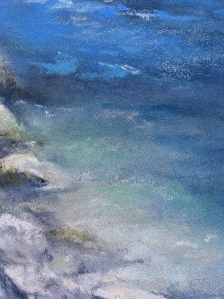 Original Impressionism Beach Drawing by Juan Pastor de la Puente