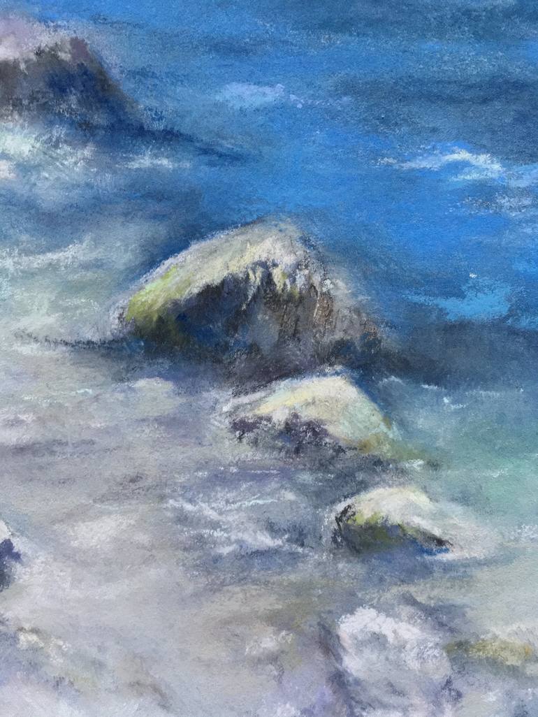 Original Impressionism Beach Drawing by Juan Pastor de la Puente