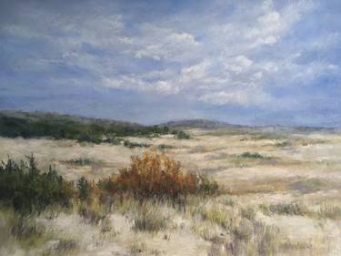Dunes Pastel painting,Landscape,calm,home art,gift,Drawing thumb