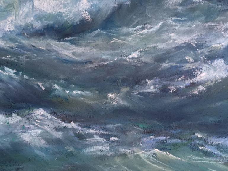Original Art Deco Seascape Drawing by Juan Pastor De La Puente