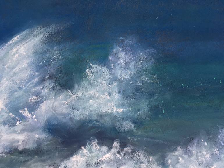 Original Art Deco Seascape Drawing by Juan Pastor De La Puente