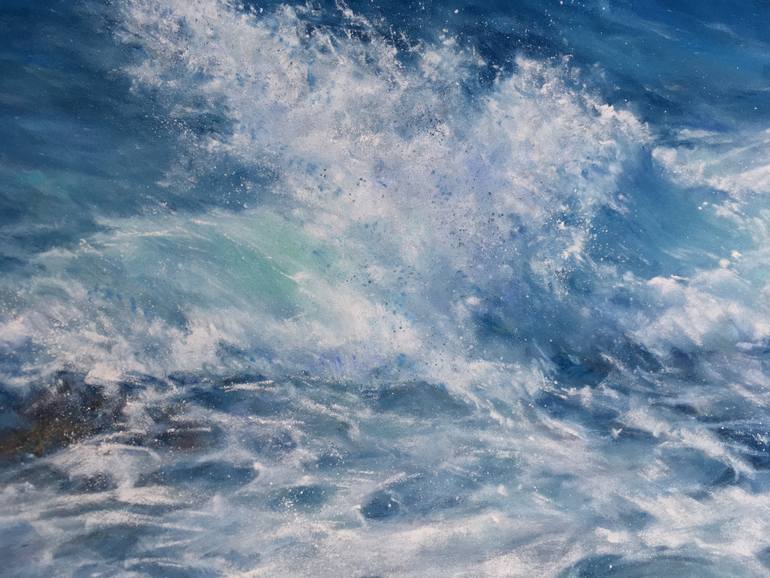 Original Art Deco Seascape Drawing by Juan Pastor De La Puente