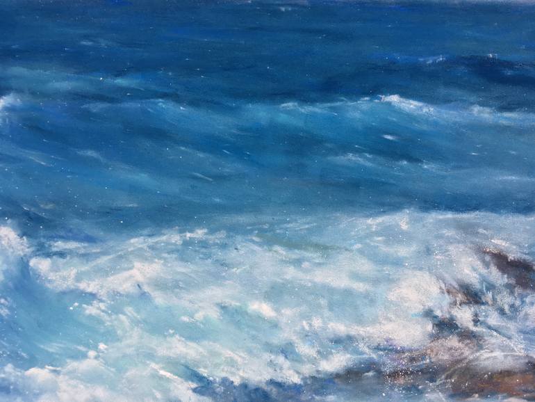 Original Art Deco Seascape Drawing by Juan Pastor De La Puente