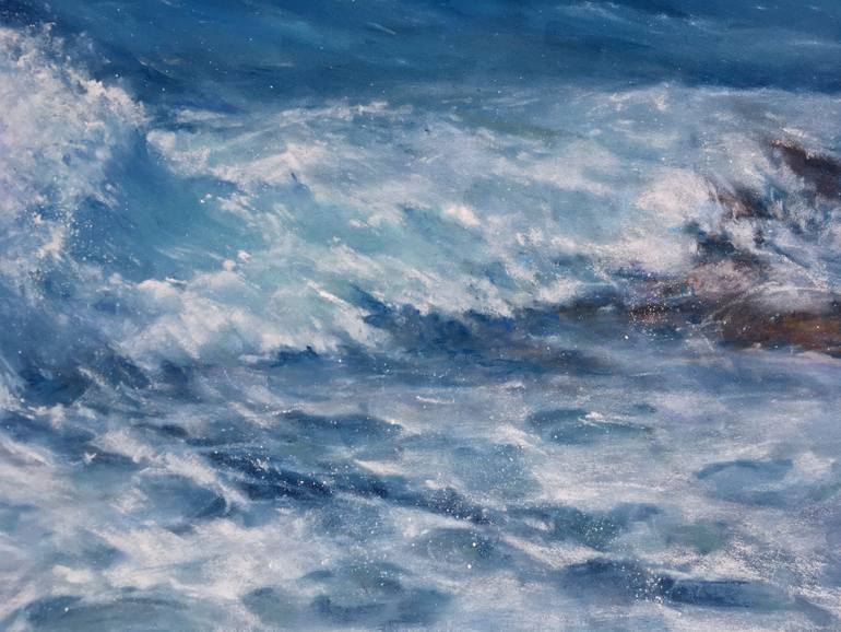 Original Art Deco Seascape Drawing by Juan Pastor De La Puente
