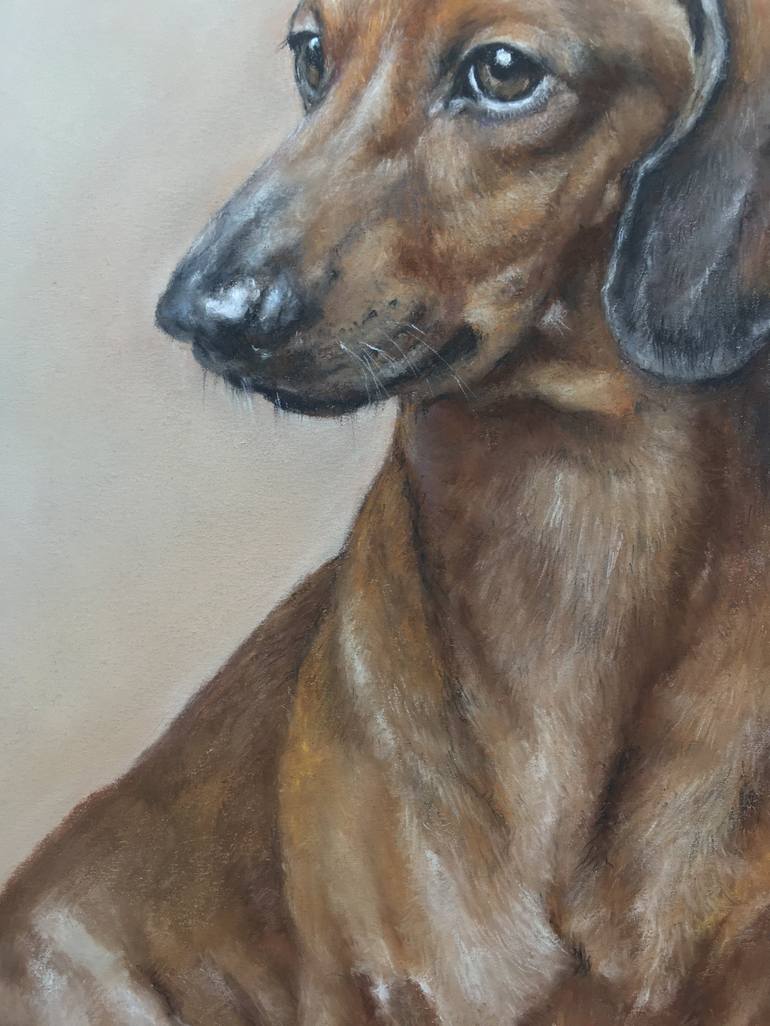 Original Realism Dogs Drawing by Juan Pastor de la Puente