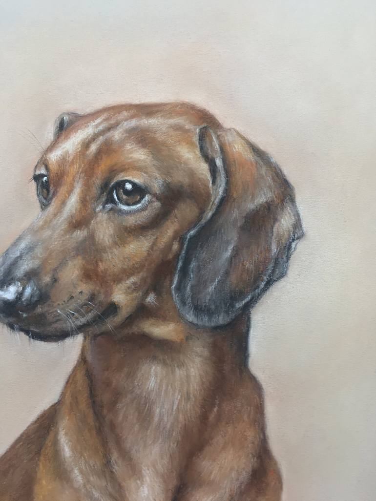 Original Realism Dogs Drawing by Juan Pastor de la Puente