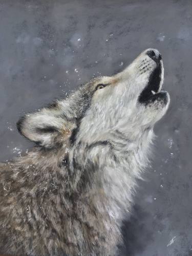 Wolf song Pastel artwok Animalism thumb