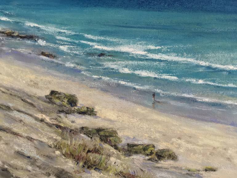 Original Impressionism Beach Drawing by Juan Pastor De La Puente