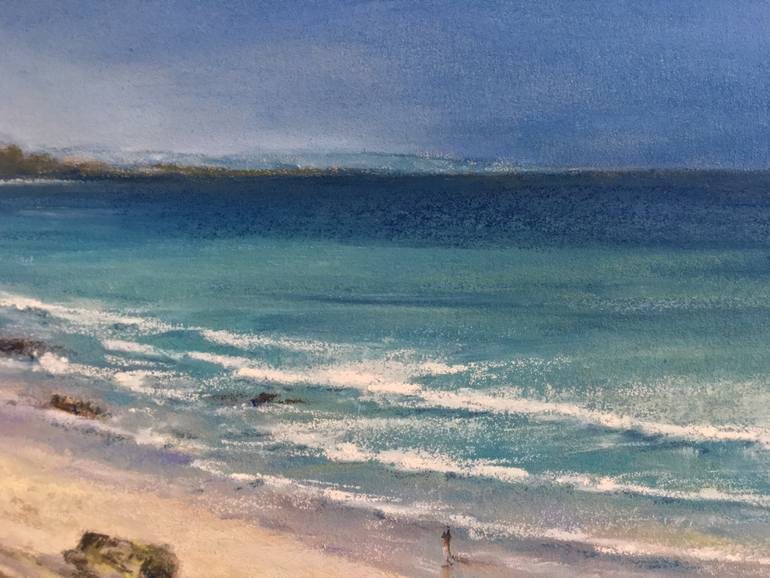 Original Impressionism Beach Drawing by Juan Pastor De La Puente