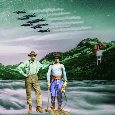 Original Dada Fantasy Collage by Pedro Ruao
