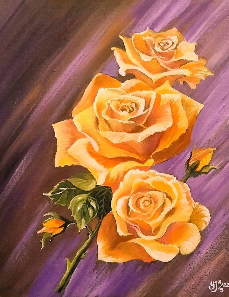 Beautiful Painting Of A Rose - Art Prints