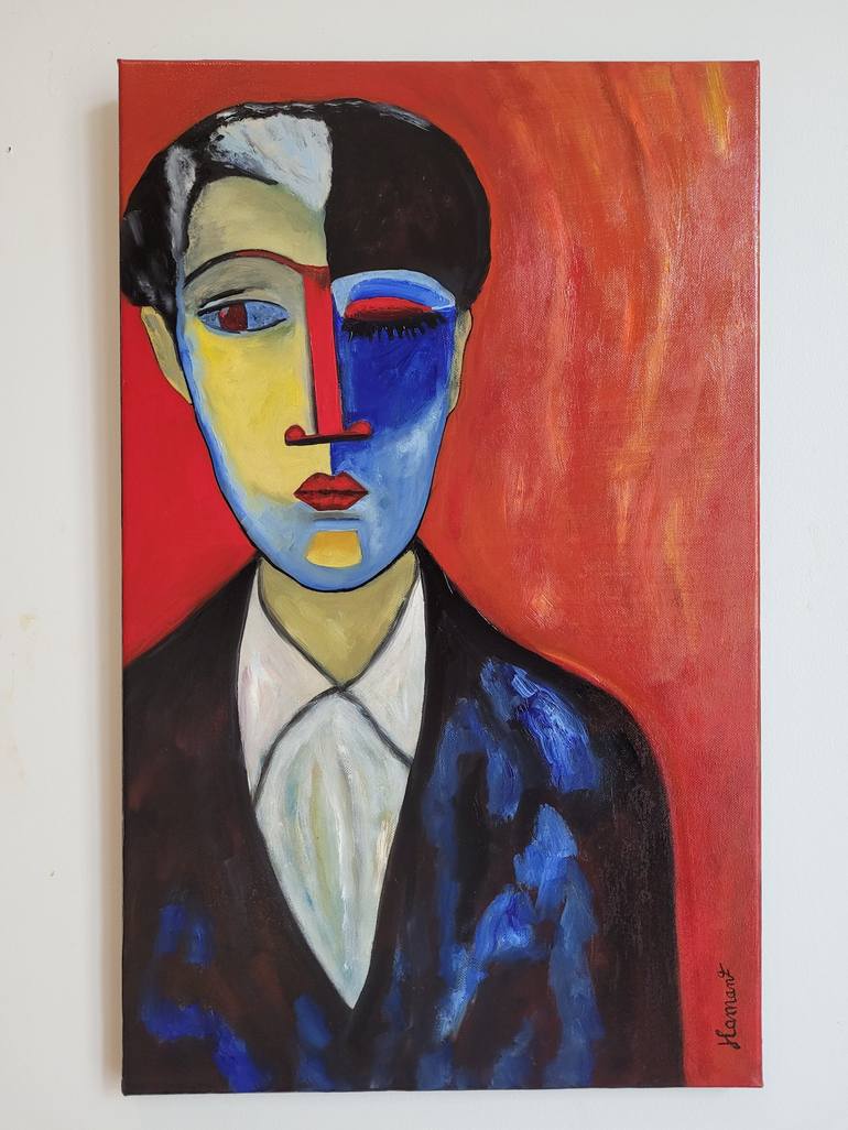 Original Expressionism People Painting by Frédéric Haman