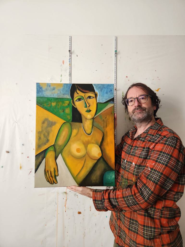 Original Cubism Women Painting by Frédéric Haman