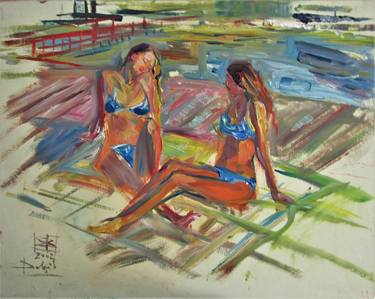 Original Fine Art Beach Paintings by Atelier BDGB