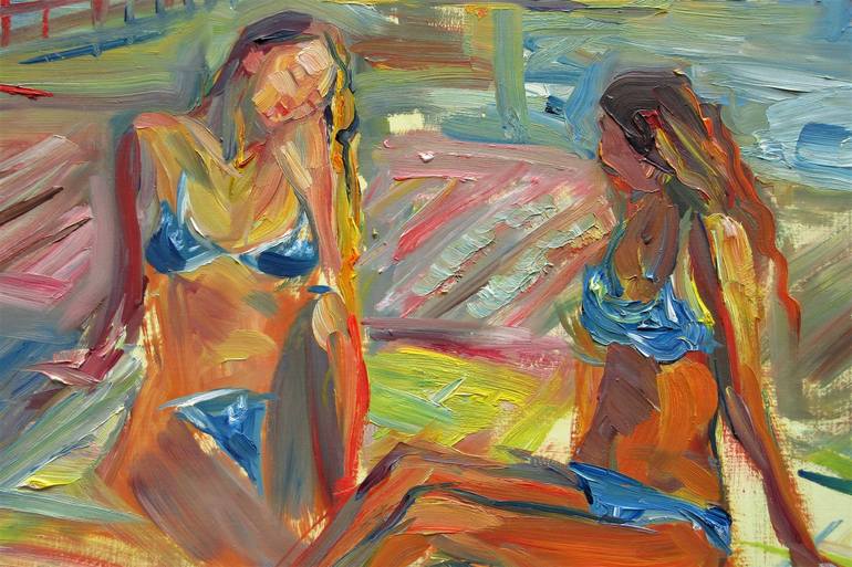 Original Fine Art Beach Painting by Atelier BDGB