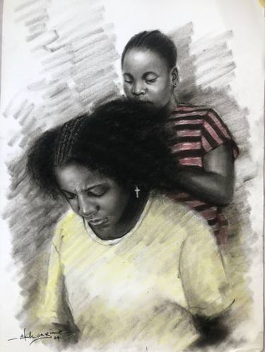 Original Contemporary Women Drawing by Etuk Unyime