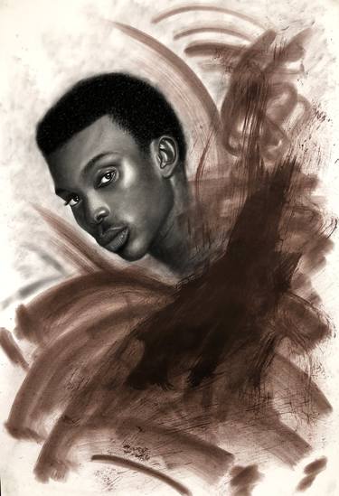 Original Abstract Expressionism Portrait Drawings by Etuk Unyime