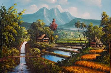 Original Fine Art Landscape Paintings by Aries Tri Mardian Supriadin