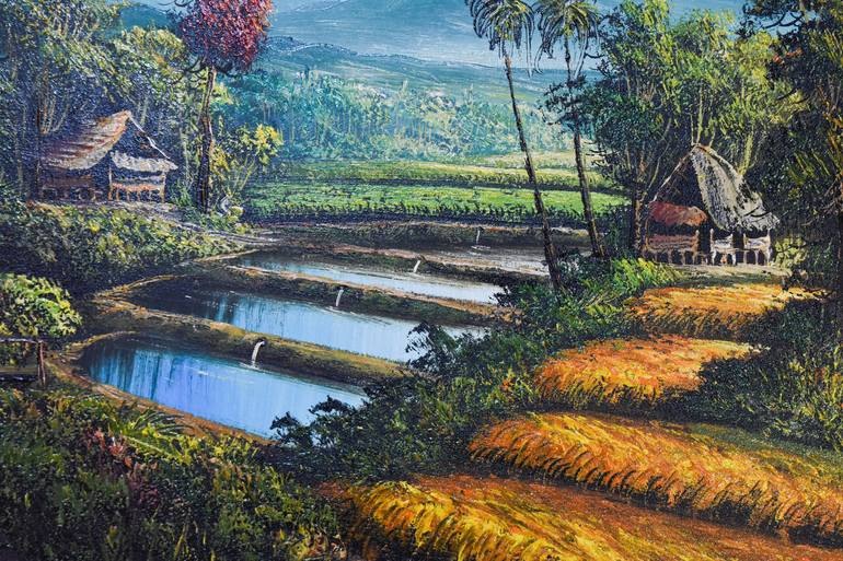 Original Fine Art Landscape Painting by Aries Tri Mardian Supriadin