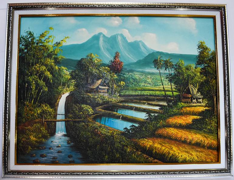 Original Fine Art Landscape Painting by Aries Tri Mardian Supriadin