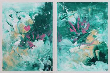 Original Abstract Expressionism Abstract Paintings by Eris Nurhasanah