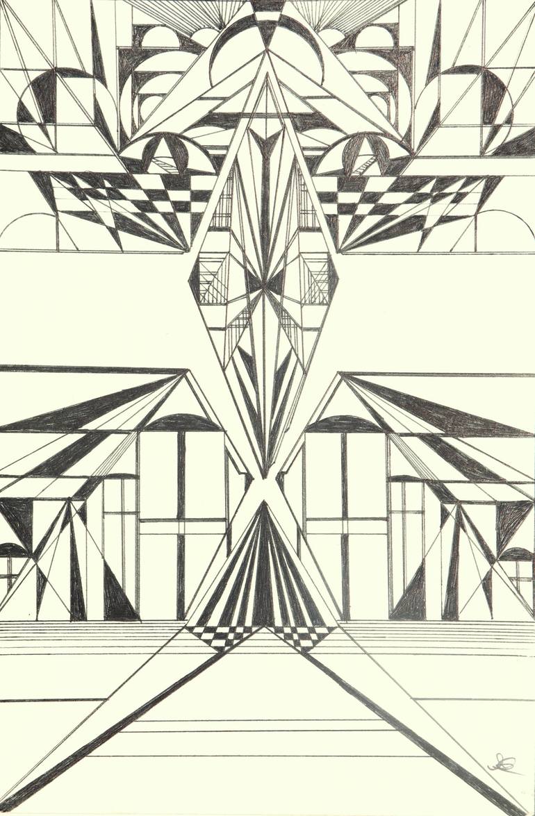 Alien Architecture Drawing by Michelle Ostrow Saatchi Art