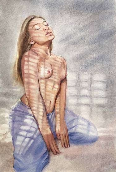 Original Realism Erotic Paintings by Yana Salnikova