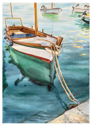 Original Boat Paintings by Yana Salnikova