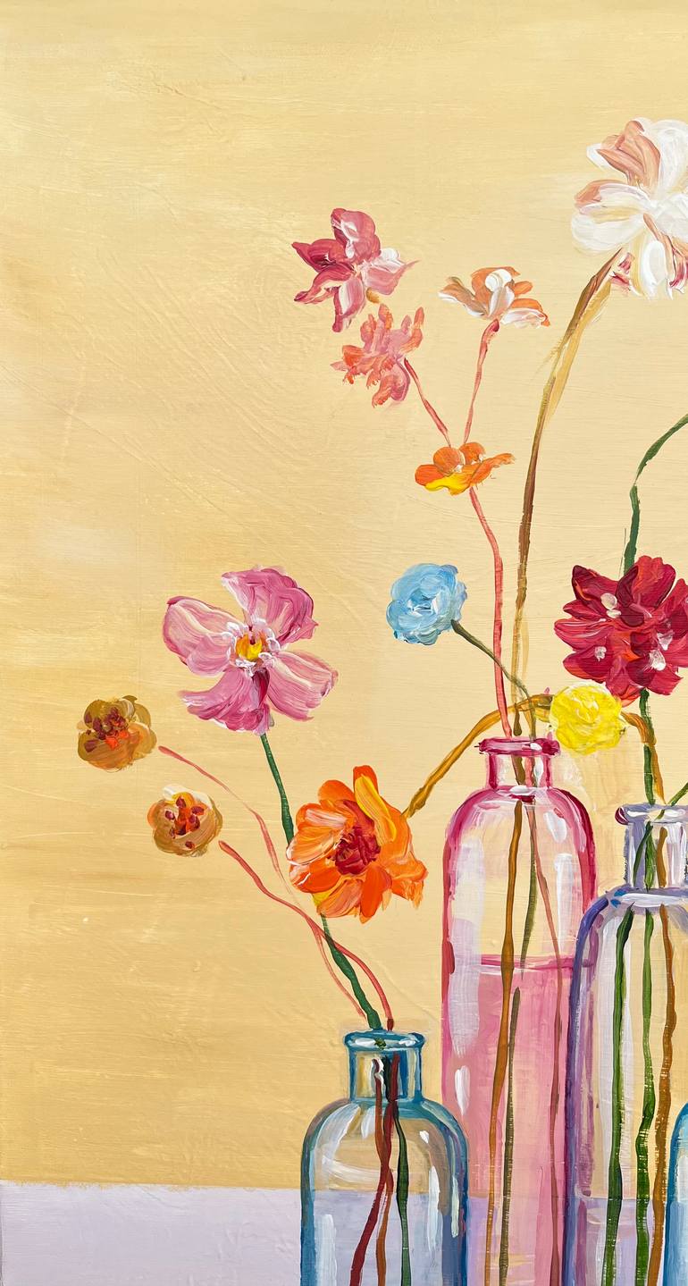 Original Abstract Botanic Painting by Jana Salnikova