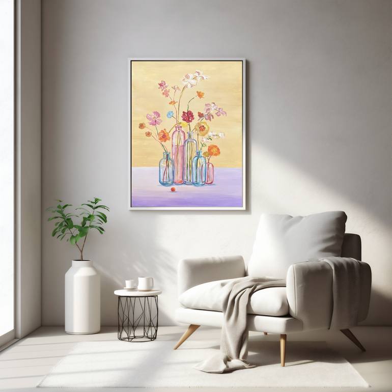 Original Abstract Botanic Painting by Jana Salnikova