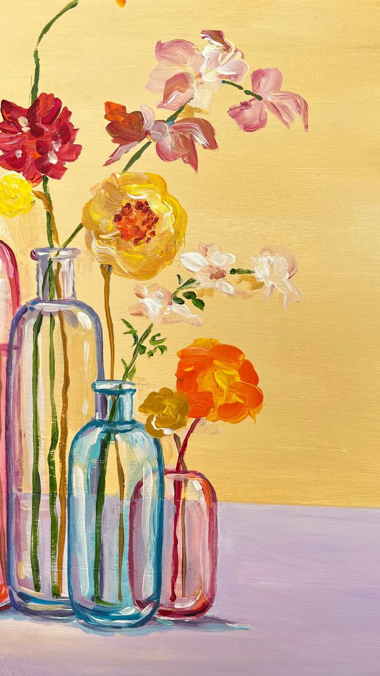 Original Abstract Botanic Painting by Jana Salnikova