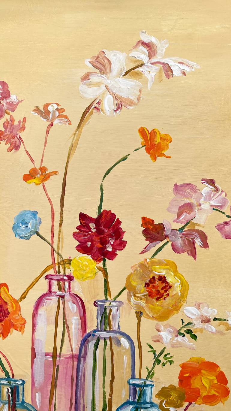 Original Abstract Botanic Painting by Jana Salnikova