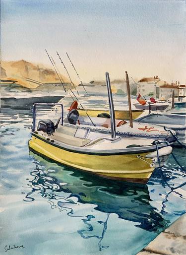 Original Boat Paintings by Yana Salnikova