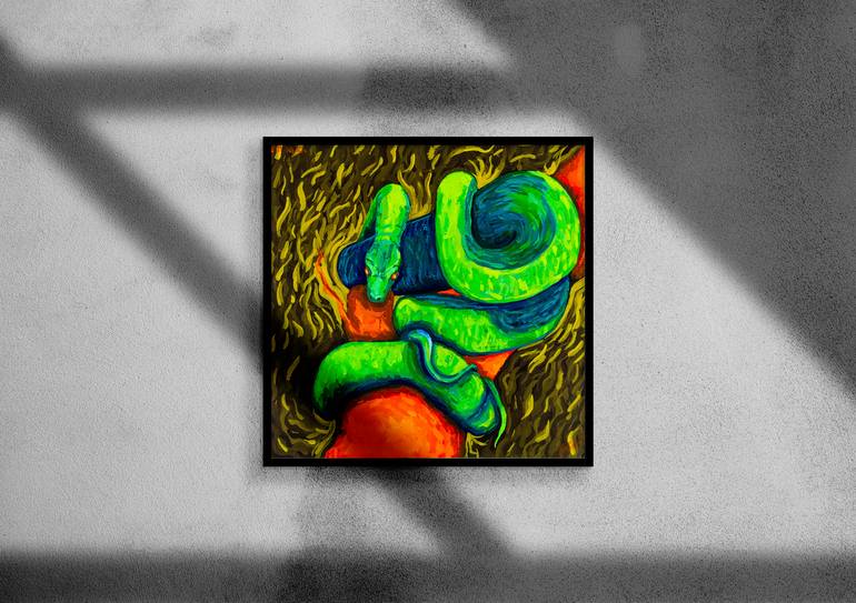 Original Surrealism Animal Painting by Oscar Quevedo