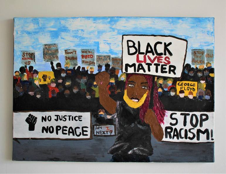 Black lives matter Painting by Fernanda Riffo | Saatchi Art