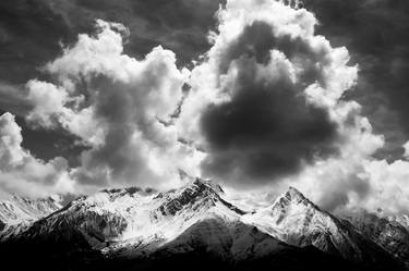Obsidian Peaks - Mountains Near Dhualagiri, Nepal - Black and White - Limited Edition of 1 thumb