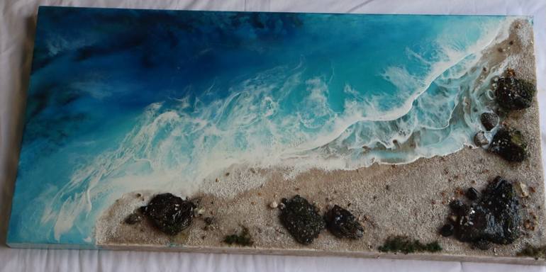 Original Realism Beach Painting by Ana Taborda