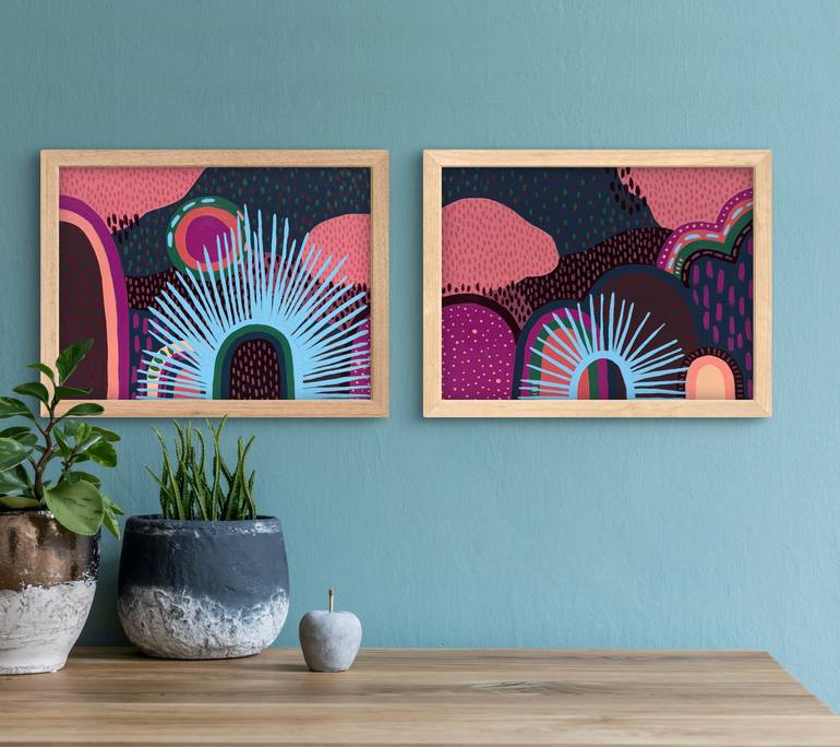 Original Abstract Landscape Painting by Helen Joy Newman